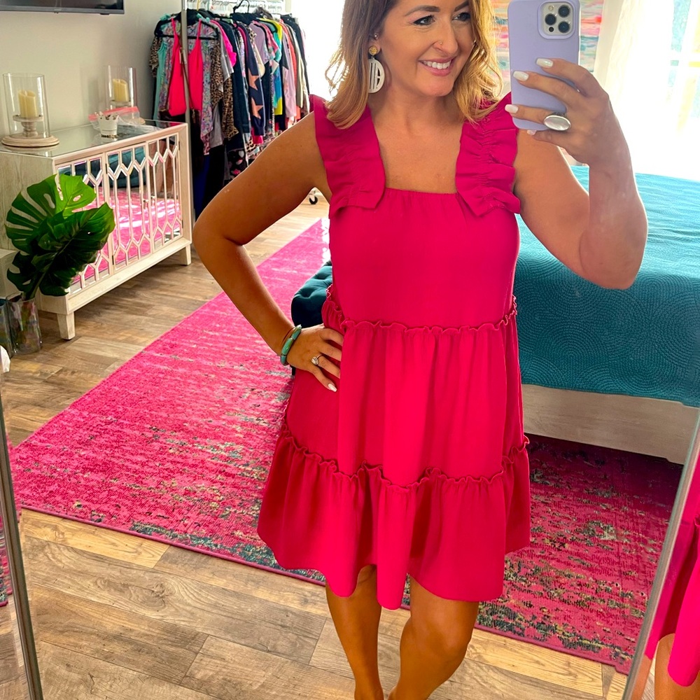 Fuchsia Ruffle dress